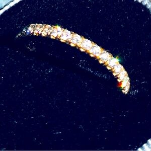 17 natural diamond 14k half eternity band 💫❤️